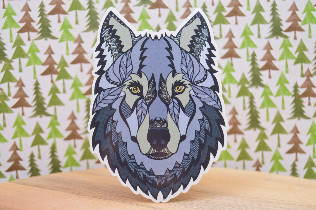 Wolf Sticker Wolf Howling Sticker WATERPROOF Etsy