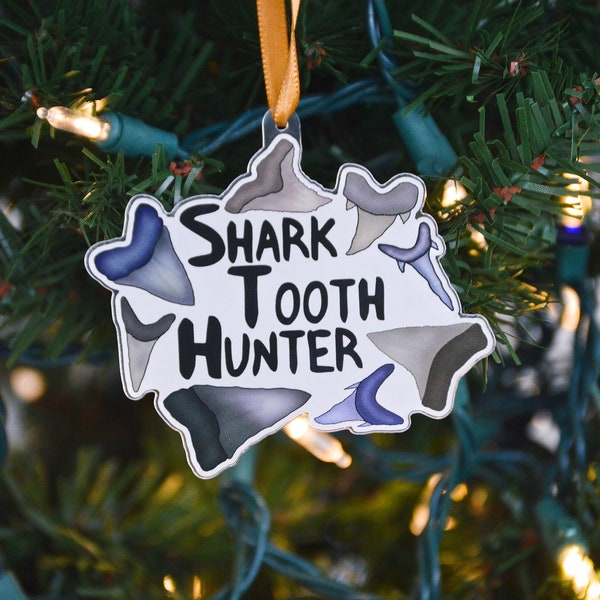 Shark Tooth Hunter Acrylic Ornament