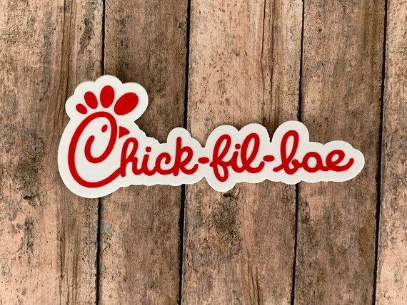 Chick-fil-bae Sticker Chick-fil-a Sticker WATERPROOF | Etsy