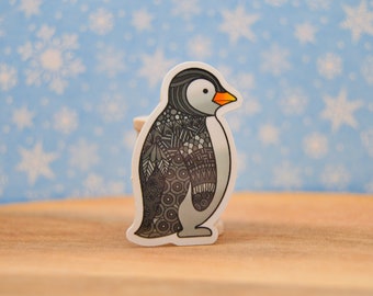 Penguin Mini Sticker, Emperor Penguin Sticker [WATERPROOF]