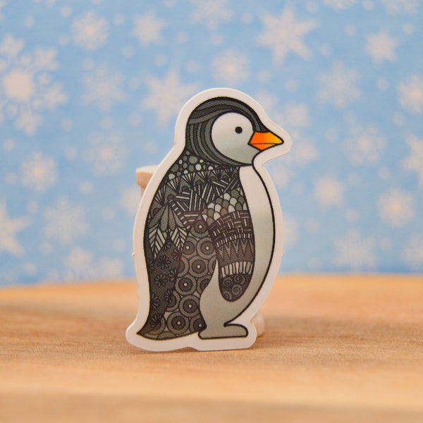 Penguin Mini Sticker, Emperor Penguin Sticker [WATERPROOF]