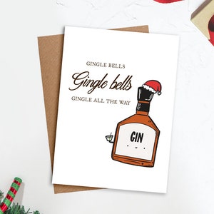 Carte d’alcool Gingle Bells | Cartes de Noël, Cartes de Noël, Cartes de jeu de mots, Cartes de vœux, Carte de Noël 2020, Carte Joyeuses Fêtes, Carte mignonne