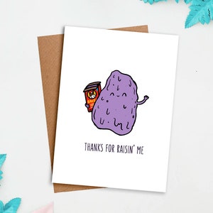 Merci pour raisin' me Card | Carte mignonne, Carte d’appréciation, Carte de fête des mères, Carte de célébration, Carte de vœux, Cadeau, Carte d’amour, Jeux de mots