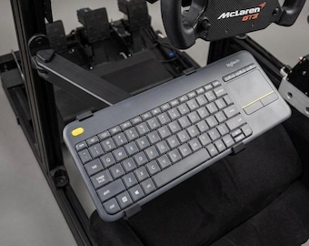 Dual-Swivel Keyboard Mount – Ergonomic, Adjustable, and Built for Sim Racing