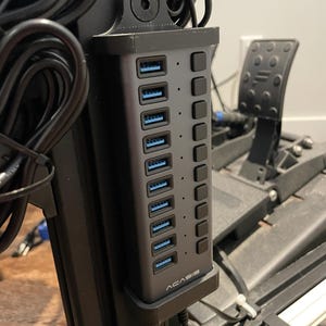 USB Hub Mount for ACASIS – Sim Racing Rig 8020 Bracket – RaceReady3D 3D Printed Holder