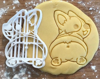 Corgi Butt Cookie cutter, Pembroke Welsh Corgi, Corgi gifts, Fondant clay cutter, Dog biscuit, Dog mom gift, Dog party favor, Corgi ass