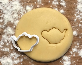 Teapot cookie cutter, Polymer clay cutter, Earring cutter, Jewelry cutter, Tea party favor, Tea party cookies, icing fondant, mini cookies
