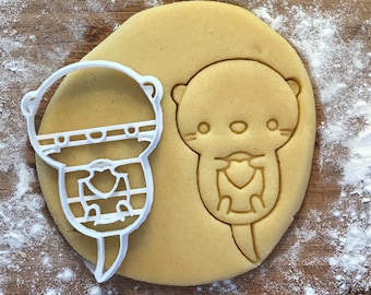 Sea Otter cookie cutter, Otterly cute, Happy otters biscuit, Kids party ideas, Marine mammals animals DIY wedding favors, Gift gifts present
