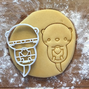 Sea Otter cookie cutter, Otterly cute, Happy otters biscuit, Kids party ideas, Marine mammals animals DIY wedding favors, Gift gifts present