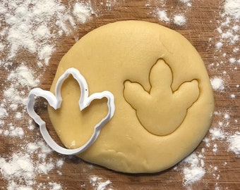 Dinosaur foot cookie cutter, T rex cookies, Polymer clay Cutter, Fondant cutter, Jewelry cutter, Earring cutter, Birthday party favor