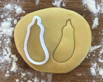 Eggplant cookie cutter, Eggplant emoji, Polymer clay Cutter, Fondant cutter, Jewelry cutter, Earring cutter, Vegetable cookies, Cookie Mold