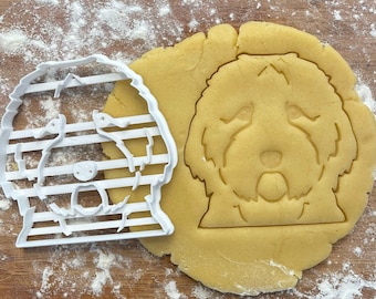 Labradoodle face cookie cutter, Labradoodle gift idea, Labradoodle gifts,dog lover gift, dog biscuit, fondant clay cutter, Labradoodle mom