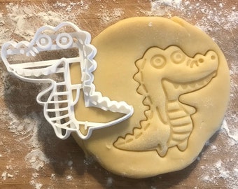 Crocodile cookie cutter, Crocodile gifts, Alligator cookies, Reptile lover gift, Christmas stocking stuffer, fondant cutter, Gift for mom