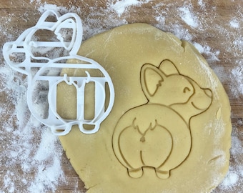 Corgi Butt Cookie cutter, Pembroke Welsh Corgi, Corgi gifts, Funny cookies, Fondant clay cutter, Dog biscuit, Dog mom gift, Dog party favor