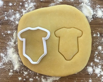 Onesie cookie cutter, Baby shower favor,  Polymer clay cutter, Earring cutter, Jewelry cutter, Gender reveal, Baby cookie cutter