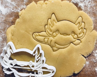 Cute Axlotl cookie cutter, Axolotl gifts, fondant clay cutter,  Gift for mom, DIY wedding favor, Reptile birthday party, Axolotl biscuits