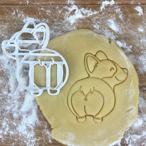 Corgi Butt Cookie cutter, Pembroke Welsh Corgi, Corgi gifts, Funny cookies, Fondant clay cutter, Dog biscuit, Dog mom gift, Dog party favor