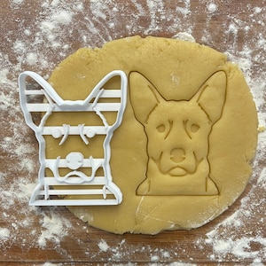 Australian Cattle Dog face cookie cutter, Cattle dog gift idea, Cattle dog gifts, dog lover gift, dog biscuit, fondant clay cutter, Dog mom