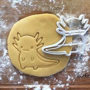 Cute Axlotl cookie cutter, Axolotl gifts, fondant clay cutter,  Gift for mom, DIY wedding favor, Reptile birthday party, Axolotl biscuits