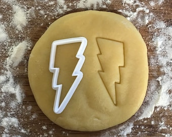 Lightning bolt cookie cutter, Flash cutter, Polymer clay cutter, Earring cutter, Jewelry cutter, Rain cookie cutter, Birthday party favor