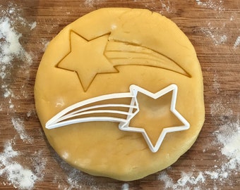 Shooting star cookie cutter, Astronomy cookies, Polymer clay Cutter, Fondant cutter, Jewelry cutter, Earring cutter, Birthday party favor