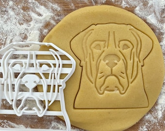 Mastiff face cookie cutter, Mastiff gifts, Mastiff lover gift idea, Mastiff mom, dog biscuit, fondant clay cutter, Hunter gift idea