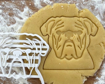 Bulldog face cookie cutter, Bulldog gift, Bulldog lover gift idea, Bulldog mom, dog biscuit, fondant clay cutter, Christmas stocking stuffer