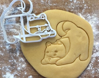 Akita Inu cookie cutter,Akita inu gifts, Fondant clay cutter, Dog biscuit, Dog mom gift, Dog party favor, Dog lover gift, Shiba inu cookies