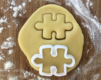 Puzzle Piece cookie cutter, Jigsaw Puzzle, Polymer clay Cutter, Fondant cutter, Jewelry cutter, Earring cutter, Birthday party favor
