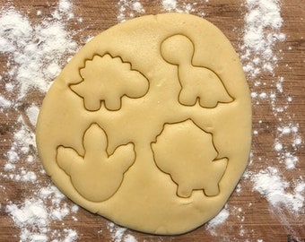 Dinosaur cookie cutter set , T rex cookies, Stegosaurus, Brontosaurus, Triceratops, Fondant cutter, Earring cutter, Birthday party favor