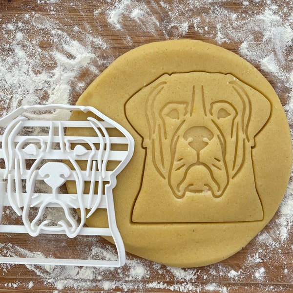 Mastiff face cookie cutter, Mastiff gifts, Mastiff lover gift idea, Mastiff mom, dog biscuit, fondant clay cutter, Hunter gift idea