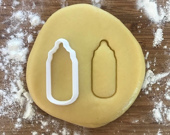 Baby bottle cookie cutter, Baby shower favor,  Polymer clay cutter, Earring cutter, Jewelry cutter, Gender reveal, Baby cookie cutter
