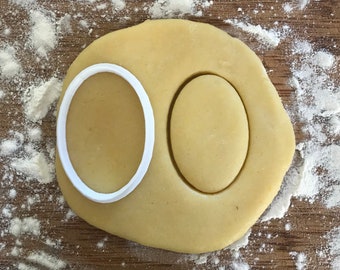 Oval cookie cutter, Polymer clay cutter, Earring cutter, Jewelry cutter, Round cookie cutter, Geometric shape, Egg cutter