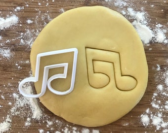Music note cookie cutter, Eight note cookies, Gift for musician, Mini cookie cutter, Polymer clay Cutter, Jewelry cutter, Earring cutter