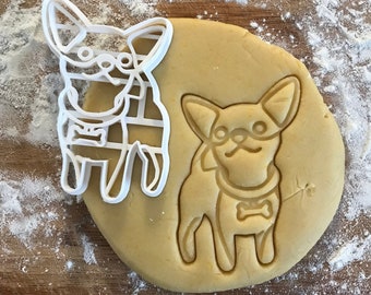Chihuahua Cookie cutter, Chihuahua gifts, Chihuahua mom, Mexico dog gift, Fondant clay cutter, Dog biscuit, Dog mom gift, Dog party favor