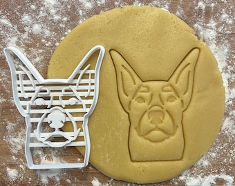Doberman face cookie cutter, Doberman gift idea, Doberman gifts, dog lover gift, dog biscuit, fondant clay cutter, Doberman dog mom