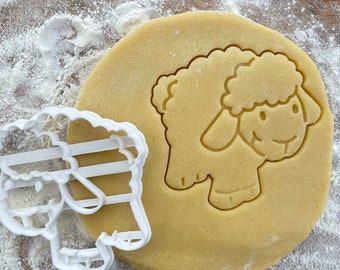 Sheep cookie cutter, Farm animal cookies, Easter lamb cutter, fondant clay cutter, Animal lover gift, Gift for mom, Farm animal baby shower