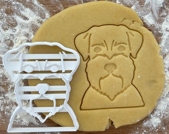 Schnauzer face cookie cutter, Schnauzer Christmas gift idea, Schnauzer gifts, Schnauzer dog lover gift, dog biscuit, fondant clay cutter