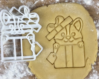 Christmas Corgi Gift Cookie cutter, Santa hat corgi, Pembroke Welsh Corgi, Corgi gifts, Funny cookie cutter, Dog lover gift