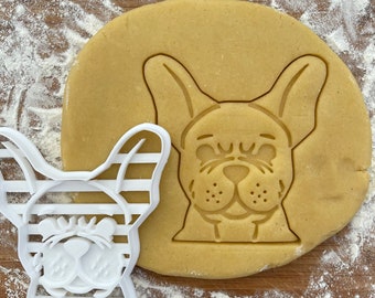 French Bulldog face cookie cutter, French Bulldog gifts, French Bulldog lover gift idea, Bulldog mom, dog biscuit, fondant clay cutter