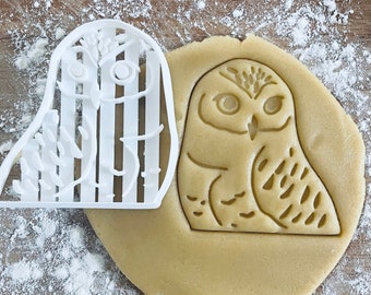 Snow Owl cookie cutter, Owl biscuit, Cute Owl cutter, Night owl, baker gifts, fondanr clay cutter, bird lover gift, Ornithology zoology