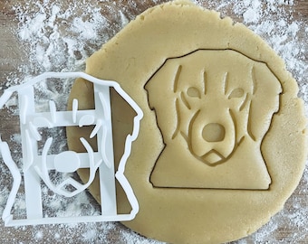 Golden retriever face cookie cutter, dog biscuit, fondant clay cutter, Dog lover gift, Golden retriever gifts, Dog party favor, Gift for mom