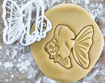 Goldfish cookie cutter, Fish cookie cutter, Cute aquarium pets, Freshwater animal cookies, Kids birthday favor, water pool party gifts