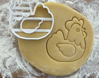 Rooster Cookie Cutter in Storybook Style for Fondant and Clay