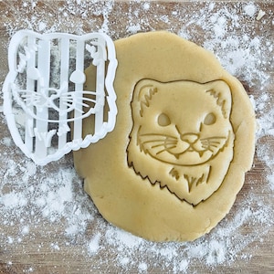Ferret cookie cutter, Ferret face cookies, Kawaii Ferret, Ferret gift idea, Ferret gifts, Weasel cookies, ,Polymer Clay cutter, Ferret mom