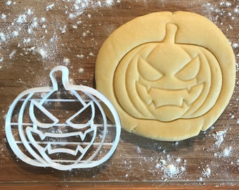 Jack-O-Lantern cookie cutter, Pumpkin cookie cutter, Halloween cookies, Halloween decor, Kawaii Halloween, fondant clay cutter, baking gifts