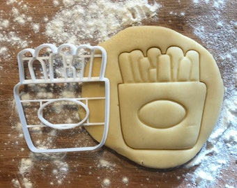 French Fries cookie cutter, Fast food gifts, fondant clay cutter, Food lover gift, Gift for mom, DIY wedding favor, Food gifts