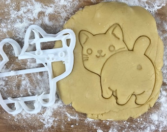 Cat Butt Cookie Cutter, Cat lover gift, fondant clay cutter, Animal lover gift, Cat mom gift, cutter Cat gift, DIY wedding favor