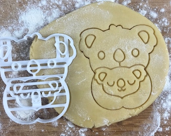Koala cookie cutter, Australia cookie cutter, Koala bear gifts, Baby shower gift, australian mother, Mama and Baby koala, Wildlife cookies
