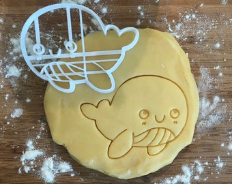 Whale cookie cutter, Ocean birthday favor, fondant clay cutter, Animal lover gift, Gift for mom, Sea creature, Whale party favor